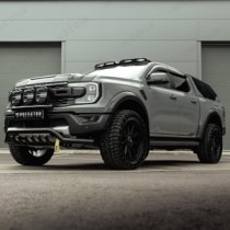 Ford Raptor 2023- Barre de spoiler noire de 70 mm avec barres d'essieu