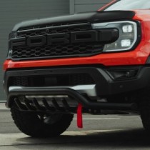 Ford Raptor 2023- Barre de spoiler noire de 70 mm avec barres d'essieu