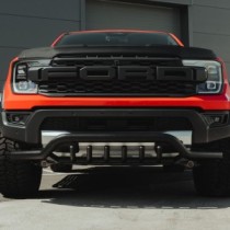 Ford Raptor 2023- Barre de spoiler noire de 70 mm avec barres d'essieu