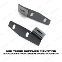 Ford Raptor 2023- Barre de spoiler noire de 70 mm avec barres d'essieu