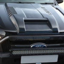 Grille d'aération de capot pleine grandeur noire mate pour Ford Ranger 2016-2022