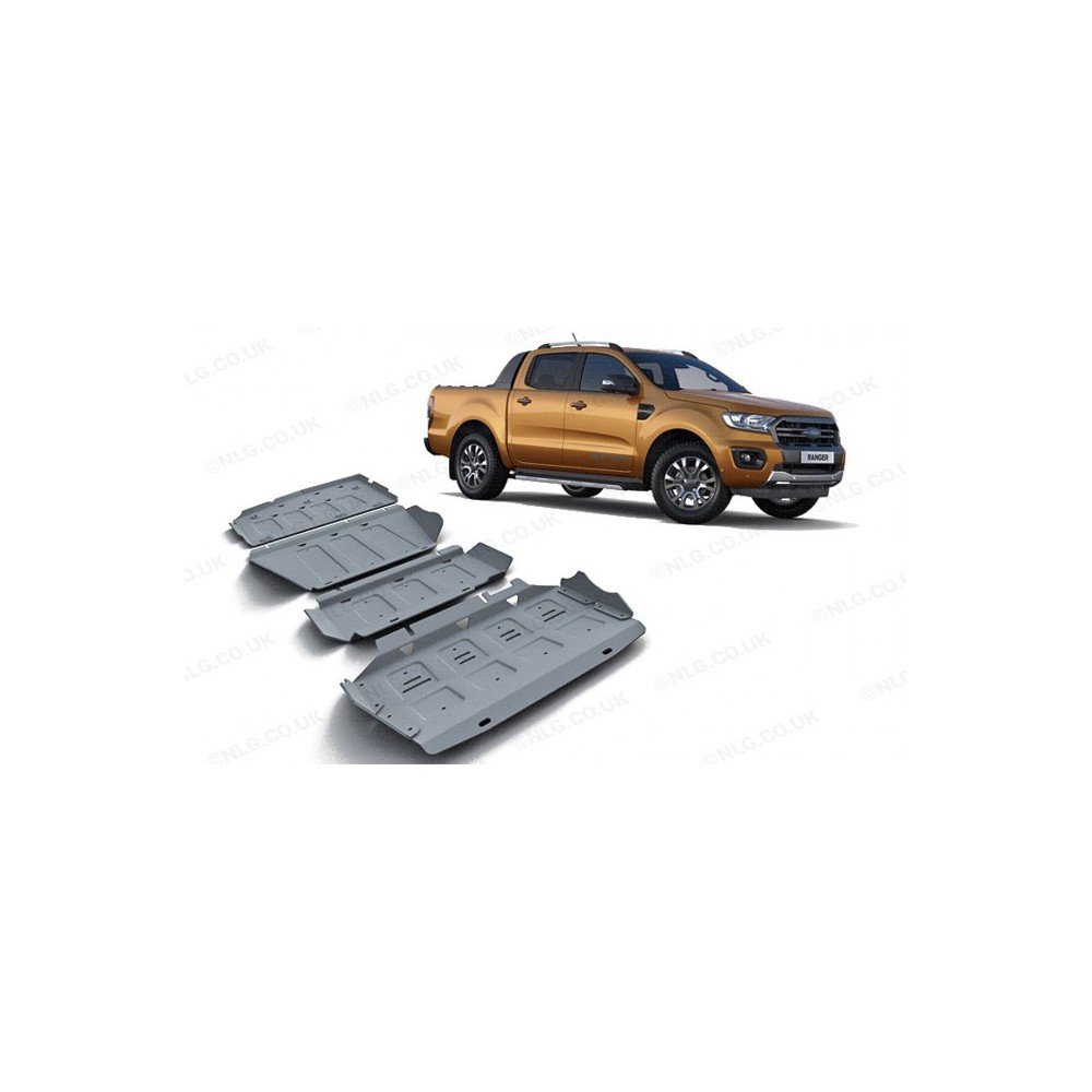 Plaques de protection de soubassement en alliage de 4 mm pour Ford Ranger 2019