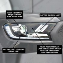 Phares HID de style Mustang Predator Vision pour Ford Ranger 2016-2022, spécifications élevées