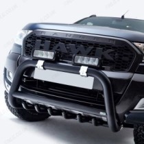 Barres de toit noires de 70 mm avec barres d'essieu pour Ford Ranger 2019-2022