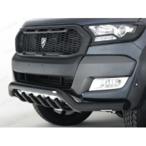 Barre de spoiler noire de 70 mm avec barres d'essieu pour Ford Ranger 2012-2022