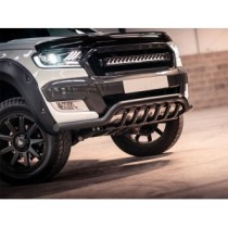 Barre de spoiler noire de 70 mm avec barres d'essieu pour Ford Ranger 2012-2022