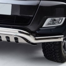 Barre de spoiler en acier inoxydable de 70 mm avec plaque d'essieu pour Ford Ranger 2019-2022