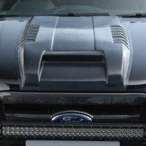 Grille d'aération de capot pleine grandeur noire mate pour Ford Ranger 2016-2022