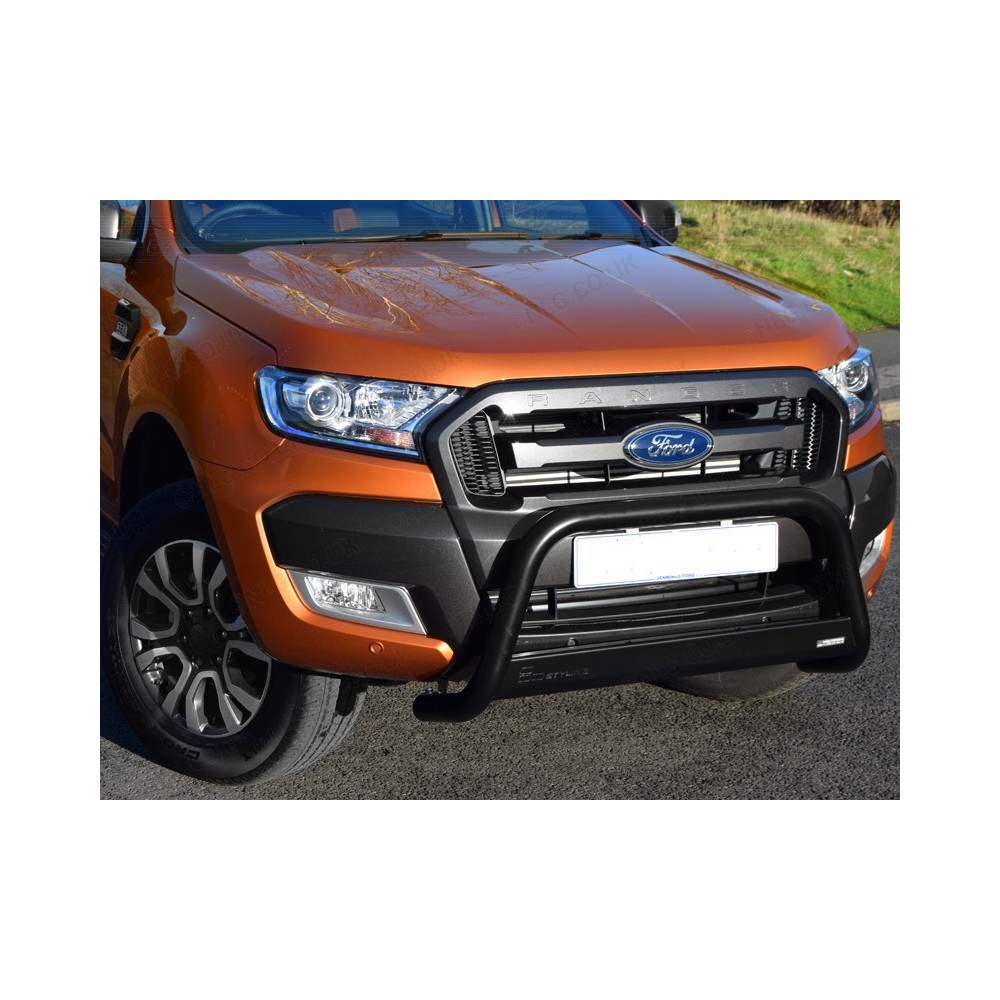 Pare-buffle noir en forme de A pour Ford Ranger 2016-2019 63 mm