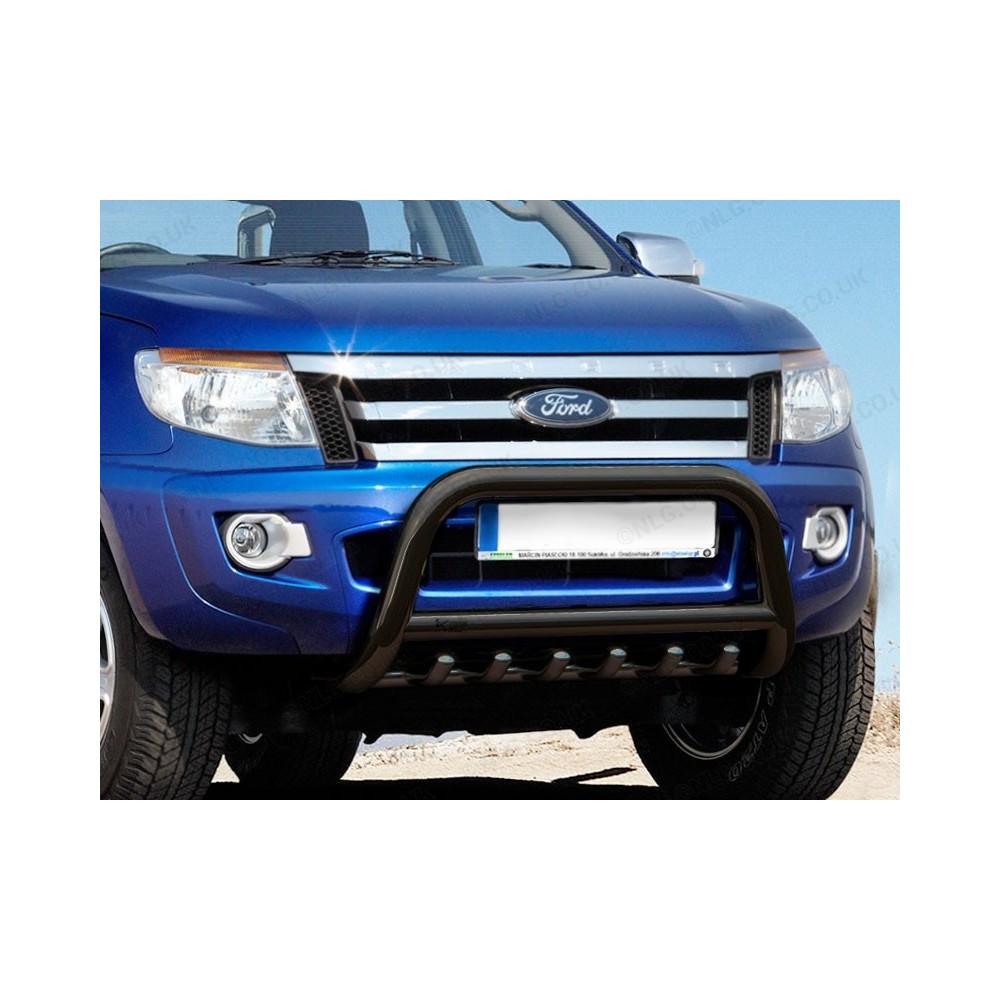 Barres de toit noires de 70 mm pour Ford Ranger 2012-2016 avec barres d'essieu