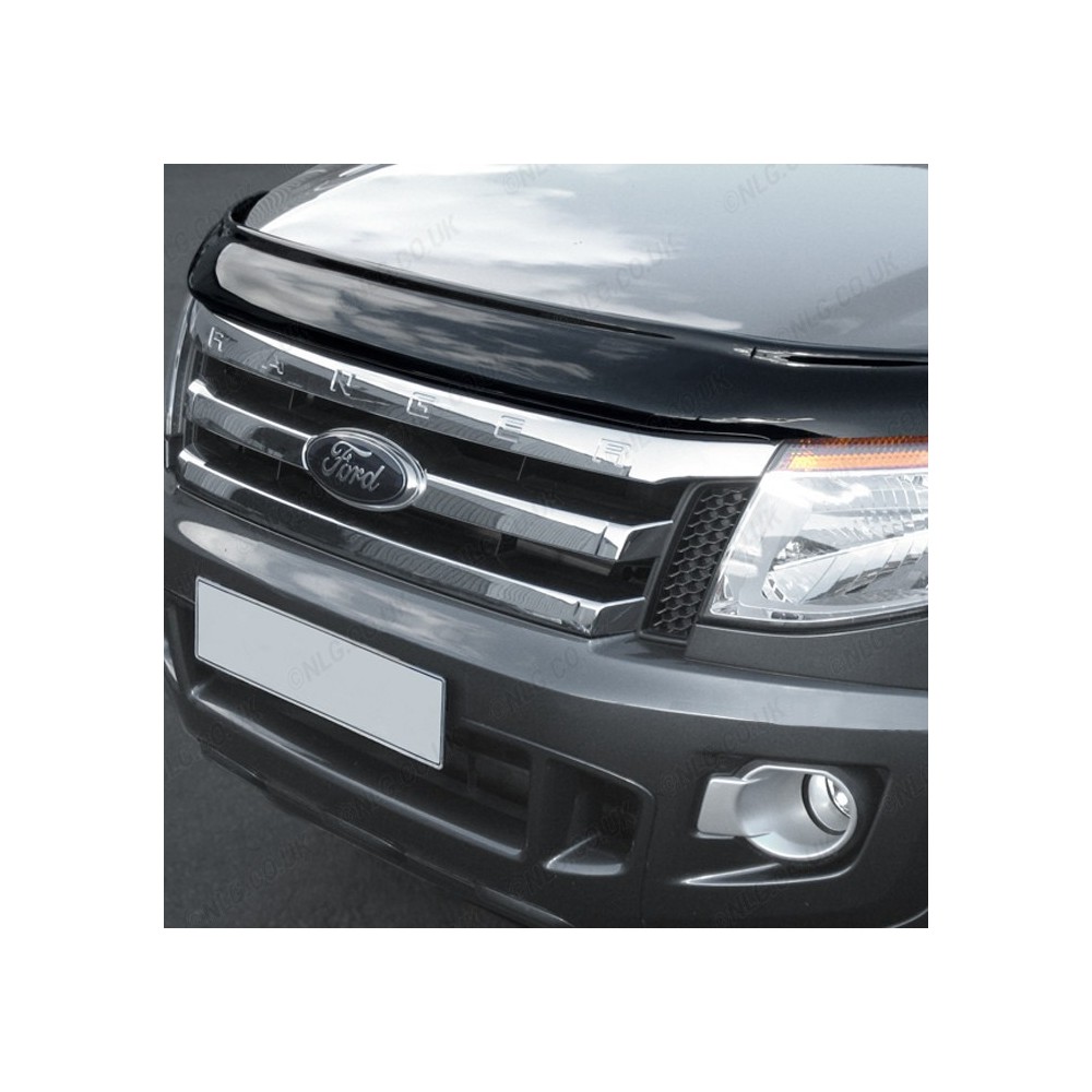 Protection de capot fumée foncée pour Ford Ranger T6 2012-2016