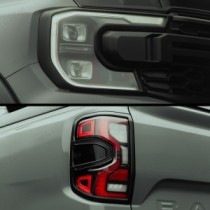 Ford Ranger 2023 - Garnitures de garnitures lumineuses - Ensemble complet en option noir brillant ou noir mat