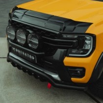 Ford Ranger 2023- Barre de spoiler noire de 70 mm avec barres d'essieu