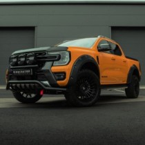 Ford Ranger 2023- Barre de spoiler noire de 70 mm avec barres d'essieu