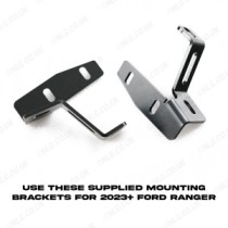 Ford Ranger 2023- Barre de spoiler noire de 70 mm avec barres d'essieu