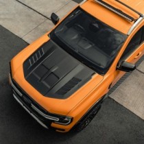 Ford Ranger 2023 - Capot pleine largeur avec aérations V2 - Noir mat