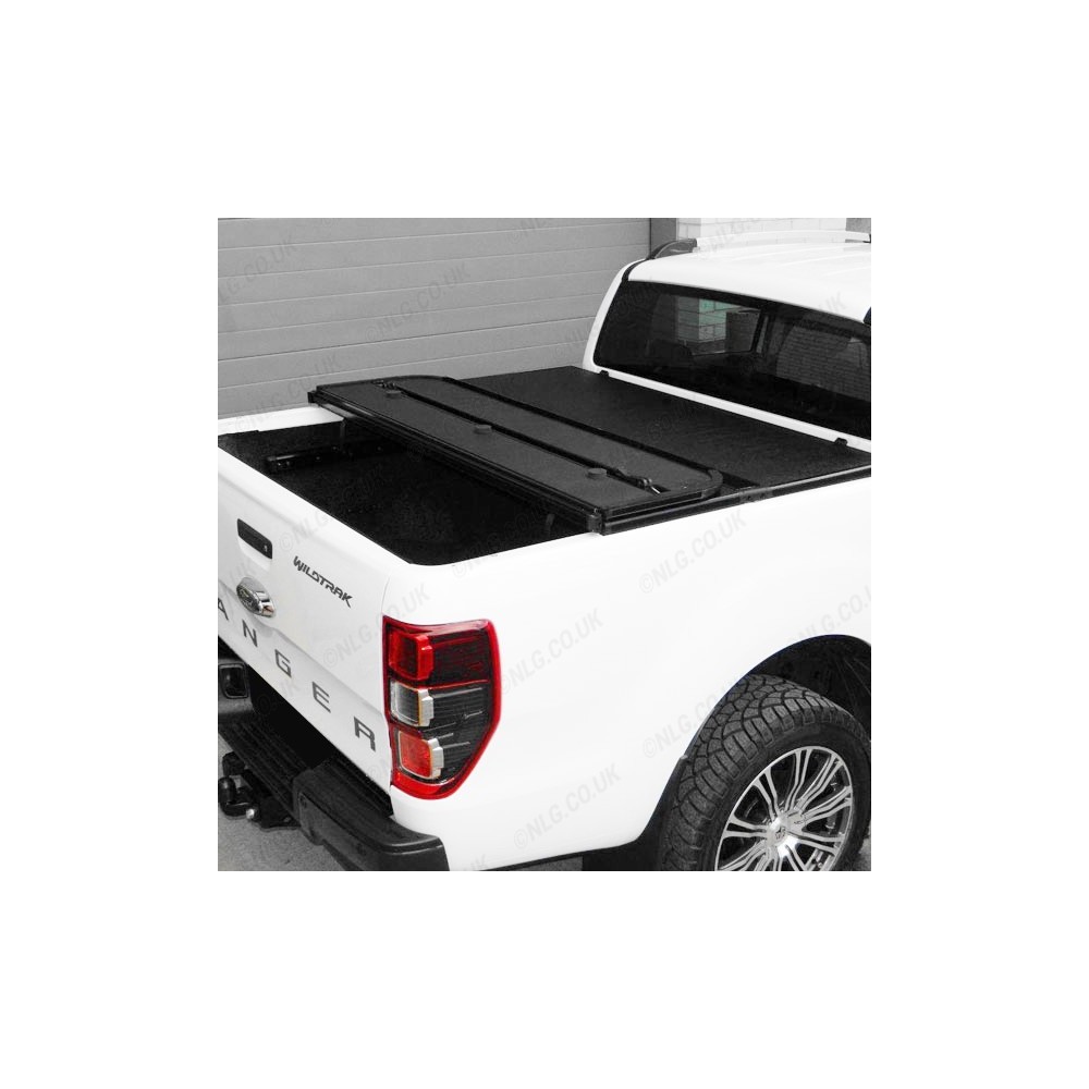 Couvre-caisse pliable en trois parties en alliage robuste pour Ford Ranger 2019-2022