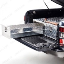 Système de rangement pour benne de pick-up en aluminium à deux tiroirs