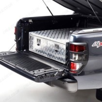 Système de rangement pour benne de pick-up en aluminium à deux tiroirs