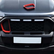 Ford Ranger 2019-2022 Thunder Grille Noir Mat Avec Accents Rouges