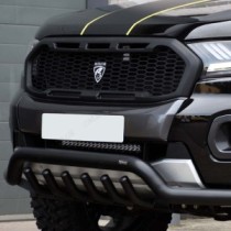 Calandre en maille Predator de style Raptor pour Ford Ranger Wildtrak 2019 en noir mat