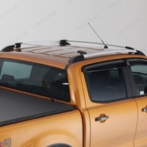 Barres transversales argentées pour rails de toit Ford Ranger Wildtrak 2012-2022