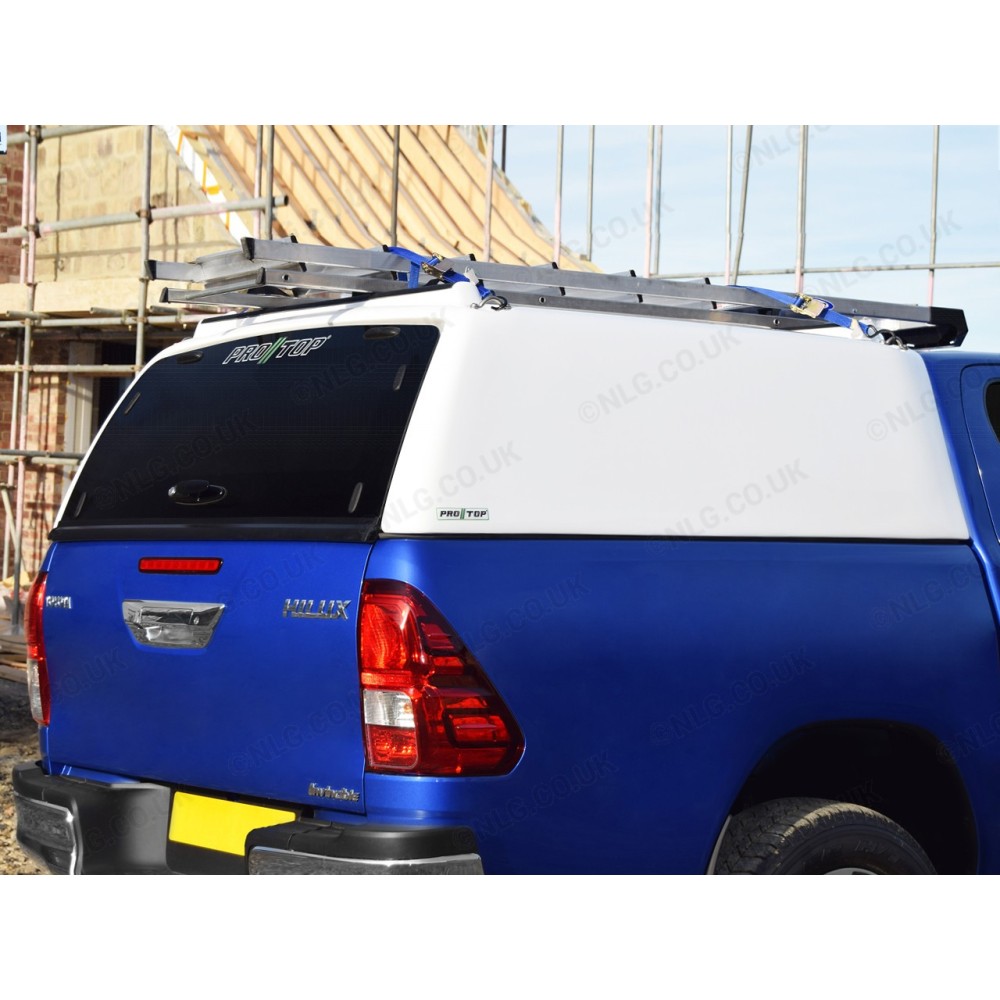 Hilux Double Cab Pro//Top Tradesman avec porte arrière en verre en différentes couleurs - Compatible avec porte-échelle