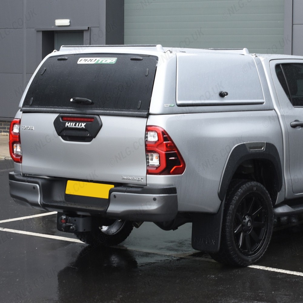 Toyota Hilux 2021 - ProTop Gullwing (pour modèle actif avec porte-échelle) Différentes couleurs - Hayon en verre