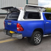 Toyota Hilux 2021 - ProTop Gullwing (pour modèle actif avec porte-échelle) Différentes couleurs - Hayon en verre