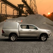 Toyota Hilux 2016- ProTop Tradesman en argent 1D6 avec porte arrière solide