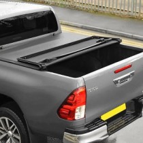 Toyota Hilux 2021 - Couvre-caisse souple pliable en trois parties (sans porte-échelle)