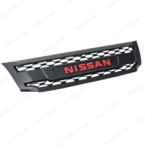 Calandre noire mate avec LED et logo rouge pour Nissan Navara NP300 2016-2021