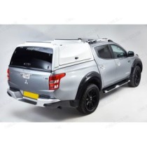 Hardtop Pro//Top Gullwing pour Mitsubishi L200 Double Cab 2015-2019 en blanc avec hayon vitré