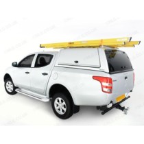 Hardtop Pro//Top Gullwing pour Mitsubishi L200 Double Cab 2015-2019 en blanc avec hayon vitré