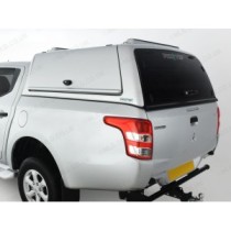 Hardtop Pro//Top Gullwing pour Mitsubishi L200 Double Cab 2015-2019 en blanc avec hayon vitré