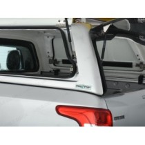 Hardtop Pro//Top Gullwing pour Mitsubishi L200 Double Cab 2015-2019 en blanc avec hayon vitré