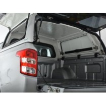 Hardtop Pro//Top Gullwing pour Mitsubishi L200 Double Cab 2015-2019 en blanc avec hayon vitré