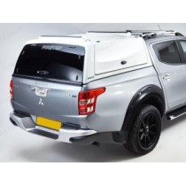 Hardtop Pro//Top Gullwing avec hayon plein en blanc W32 pour Mitsubishi L200 Double Cab 2015-2019