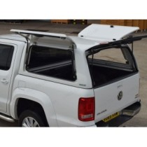 Auvent ProTop Gullwing avec porte arrière en verre pour VW Amarok 2011-2020 en blanc bonbon B4B4