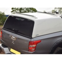 Auvent Pro//Top Tradesman avec porte arrière en verre en argent U25 pour la cabine double Mitsubishi L200 2015-2019