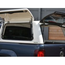 Auvent ProTop Gullwing avec porte arrière en verre pour VW Amarok 2011-2020 en blanc bonbon B4B4