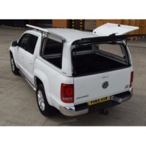 Auvent ProTop Gullwing avec porte arrière en verre pour VW Amarok 2011-2020 en blanc bonbon B4B4