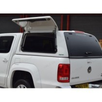 Auvent ProTop Gullwing avec porte arrière en verre pour VW Amarok 2011-2020 en blanc bonbon B4B4