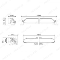 Kit d'intégration de barre lumineuse de toit linéaire 42 pour lampes laser Mitsubishi L200