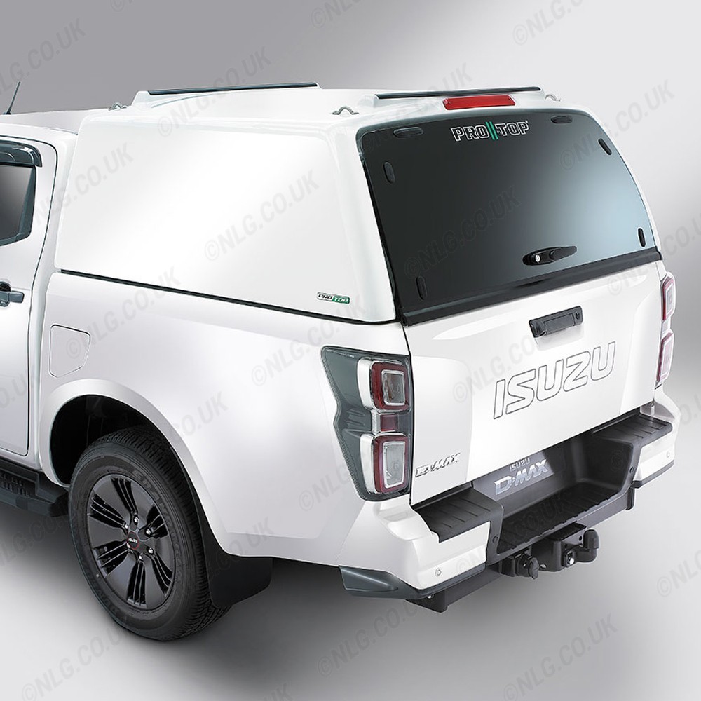 Isuzu D-Max 2021 - Auvent ProTop Tradesman avec porte arrière en verre en 527 Splash White